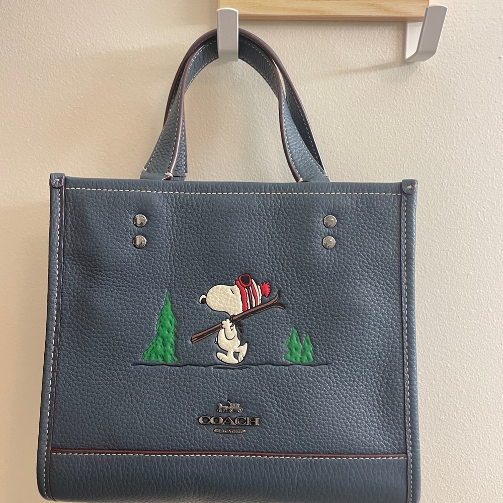 Coach x Peanuts Collaboration Ski Snoopy 2way Mini Tote
